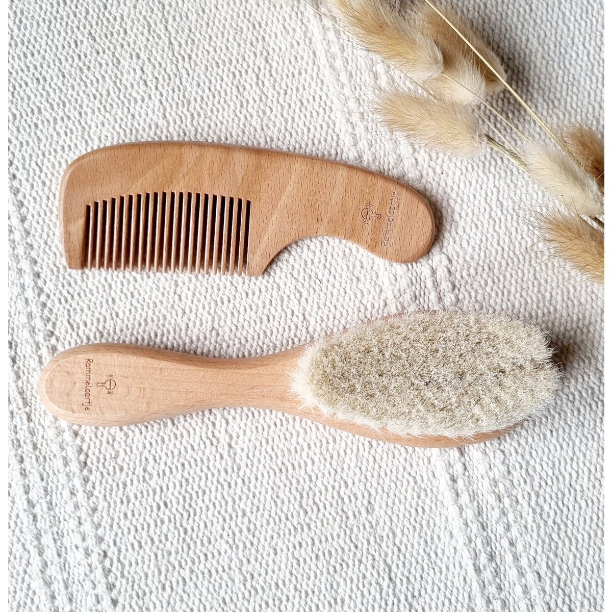 Rammelaartje Houten Baby Borstel & Kam Set