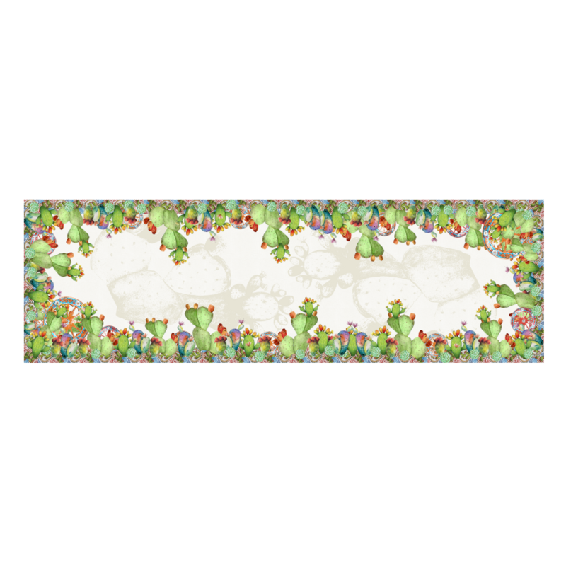 Runner da 45x150cm 100% Cotone Pesante - Cactus