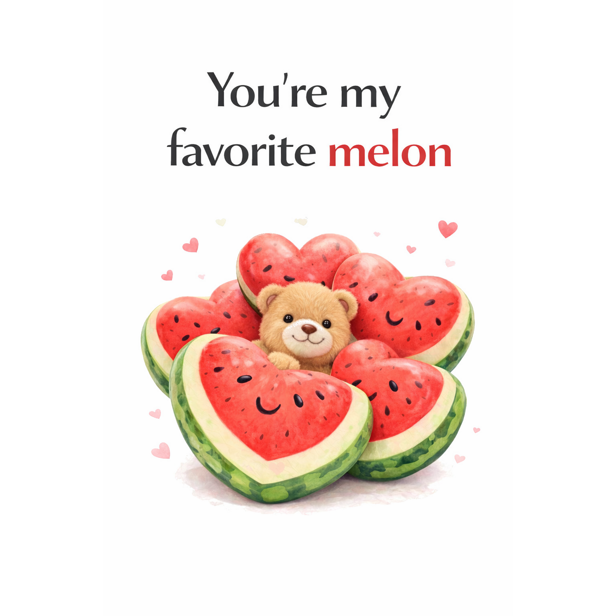 Wenskaart - You’re my favorite melon - Meloenen beertje