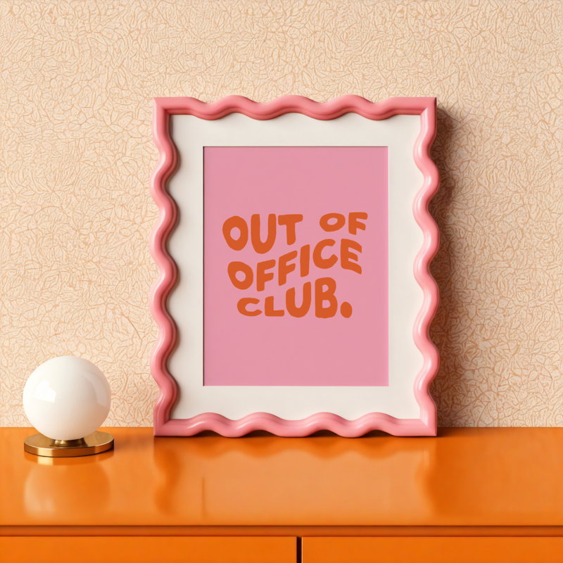 Out of Office Club ~ Colorful poster