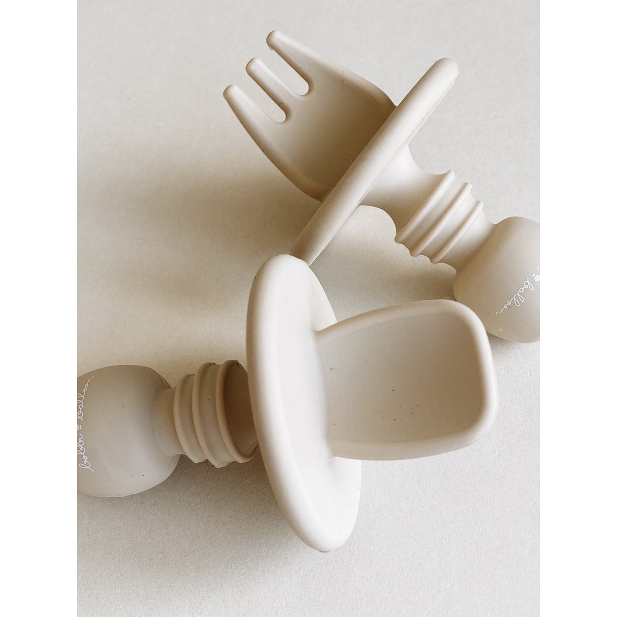 Silicone Cutlery Set - Oyster Beige