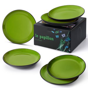 MIAMIO - Teller Set - Le Papillon Kollektion (Grün/groß)