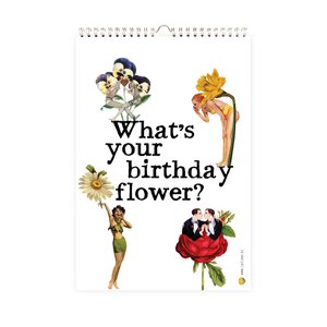 Geburtstagskalender Collagen Monatsblumen A4