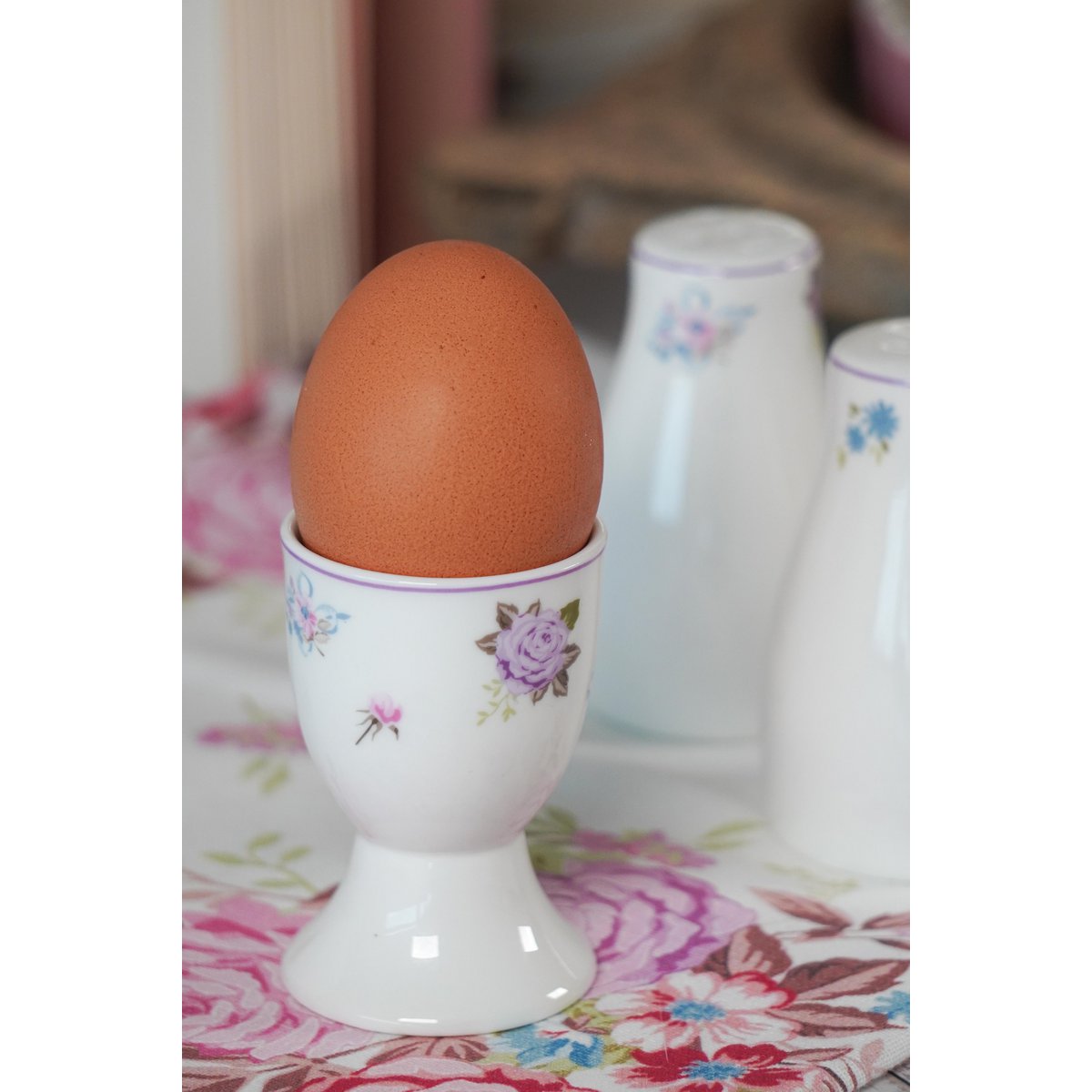 Porcelanowy uchwyt na jajka flora Isabelle Rose