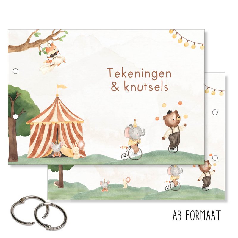 Xxl opbevaringsbundtegninger og håndværk Animalvenner A3 -format