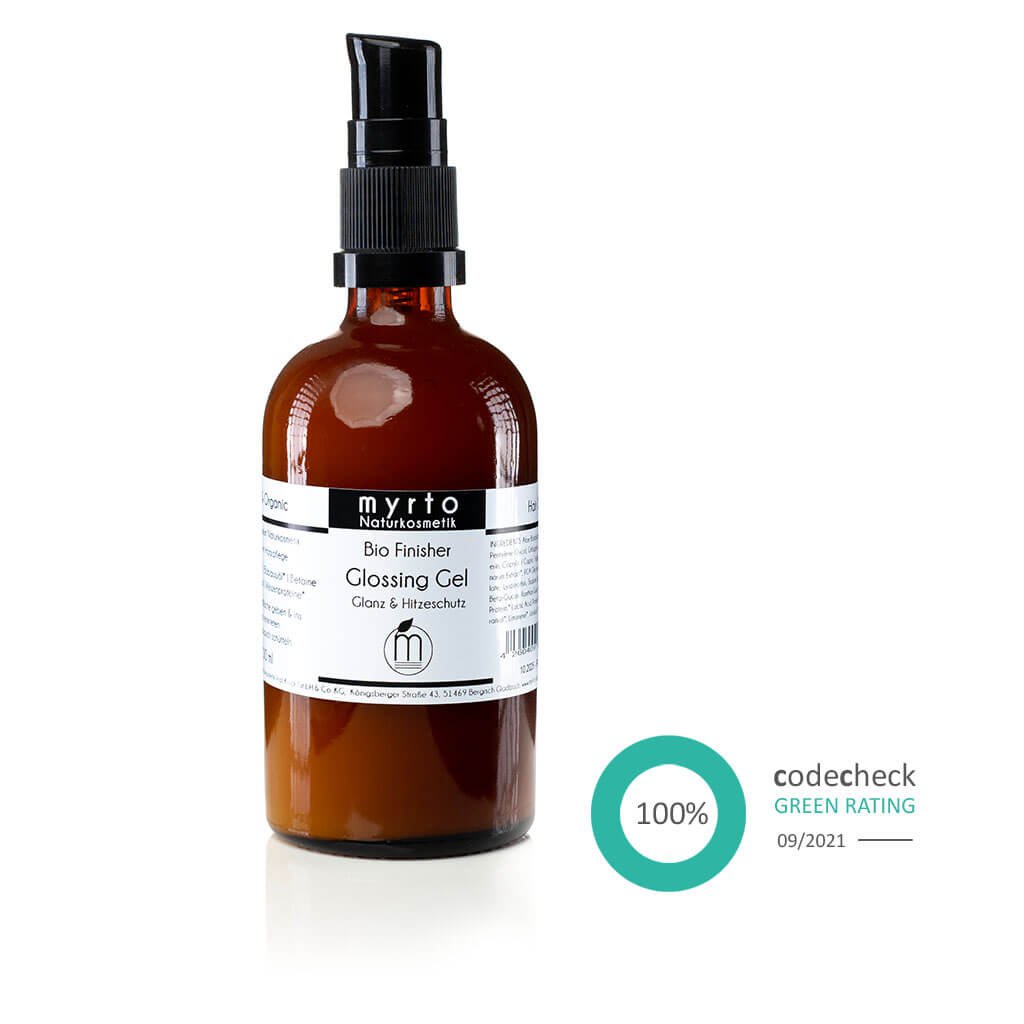 myrto Bio Finisher Glossing Gel - hair gel for heat protection and shine