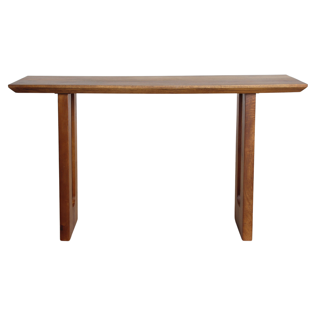 Bullnose mango wood side table Chamfered