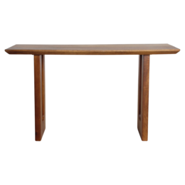 Bullnose sidebord af mangotræ affaset