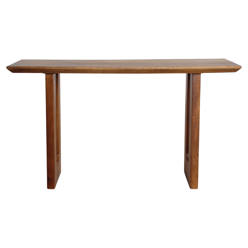 Bullnose sidebord af mangotræ affaset