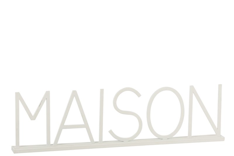 J-Line Dekoration Maison – Metall – Weiß