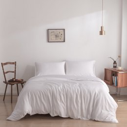 White Bamboo Bedding Set 1-person - 400TC Tanboocel - Coco White