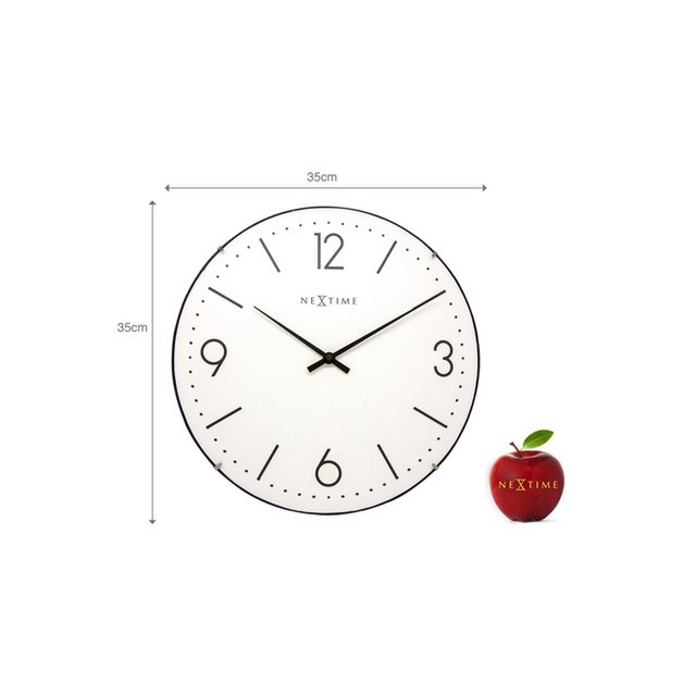 Horloge murale NeXtime Basic Dome 35 cm Blanc