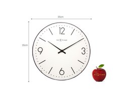 Wanduhr NeXtime Basic Dome 35 cm Weiß