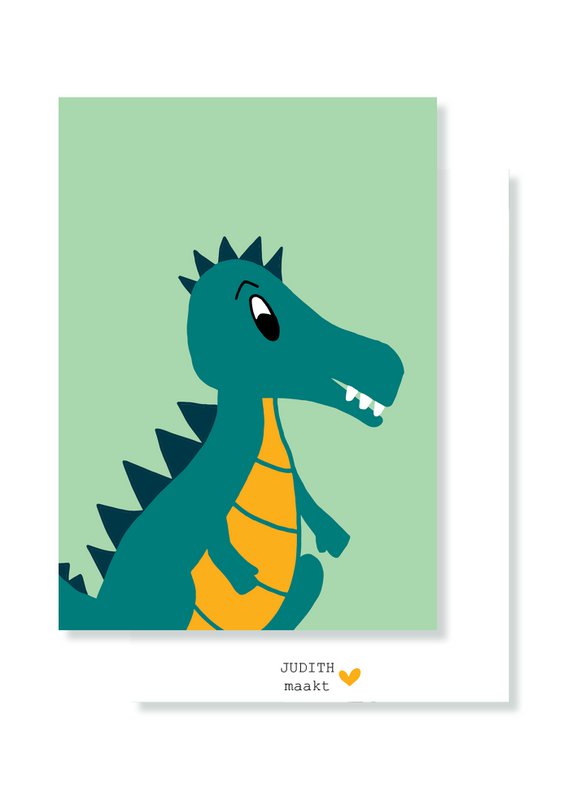A6 Kaart Dino - 5 stuks