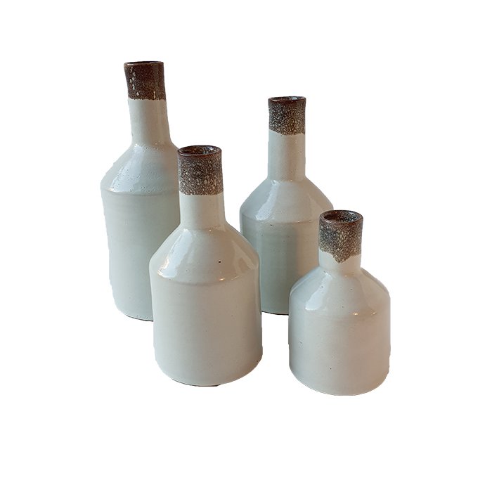 ANNA NERA Fairtrade Vaas - Kaarsenstandaard - Vase à col roulé / Bougeoir XL