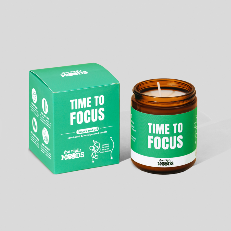 Geschenkkerze – FOCUS MOOD – Duftendes handgemachtes Sojawachs