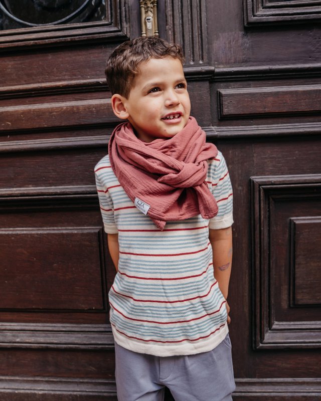 Écharpe enfant en mousseline • Vieux rose