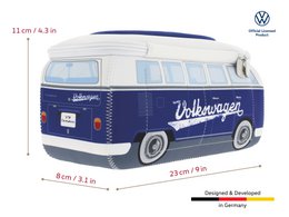 Volkswagen VW T1 Bus 3D Borsa Universale in Neoprene - Piccola - Logo/Blu