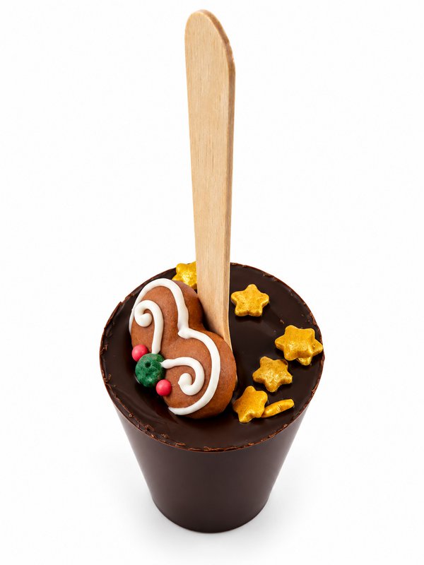 Bittere drinkchocoladestok Kerstmis