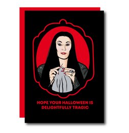 Delightfully Tragic Halloween Card
