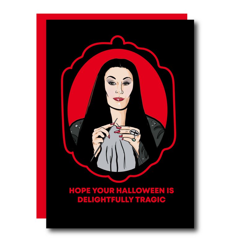Delightfully Tragic Halloween Card