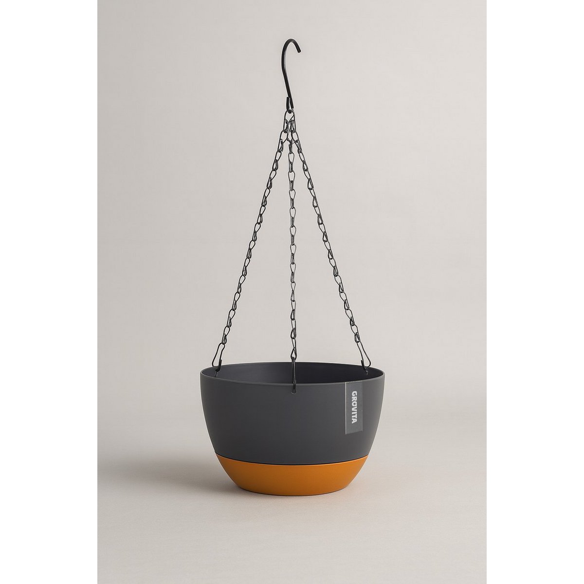 Hangpot met Afwatering - Zwart - Ook Geschikt Als Bloempot - Voor Binnen en Buiten - Waterreservoir