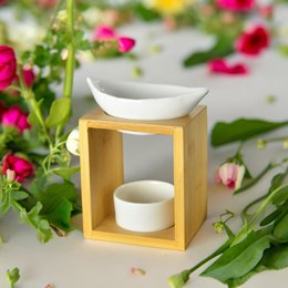 Brûle Parfum Série Naturea – Feuillage – Objet Décoration – Senteurs, Cires Parfumées, Huiles Essentielles – en Bambou et Céramique