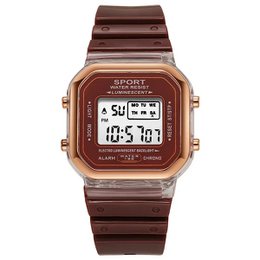 Fashion Brand Student Transparent Electronic Watch Candy Multicolor LED Ladies Sports Waterproof Wirstwatch Clock Gift relógio