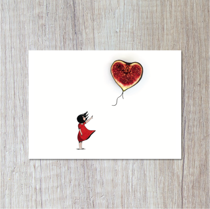 Postcard | Fig heart