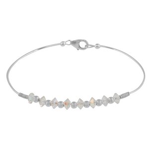 925 Space Glass Silver Bracelet Crystal en AB
