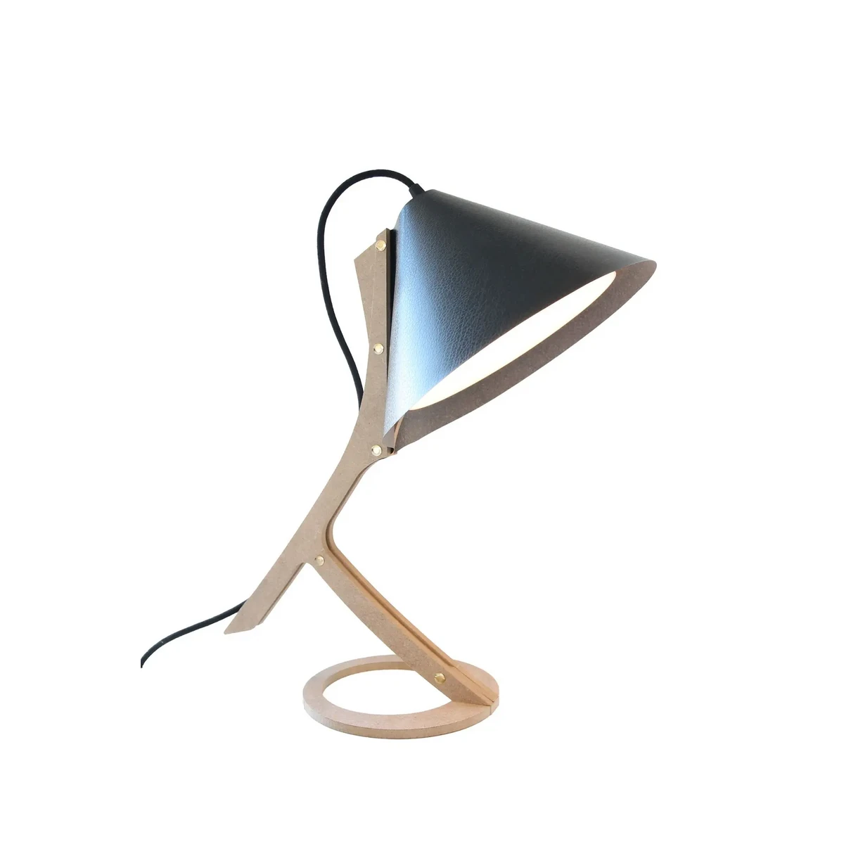 Lampe à poser SILENCE cuir revalorisé