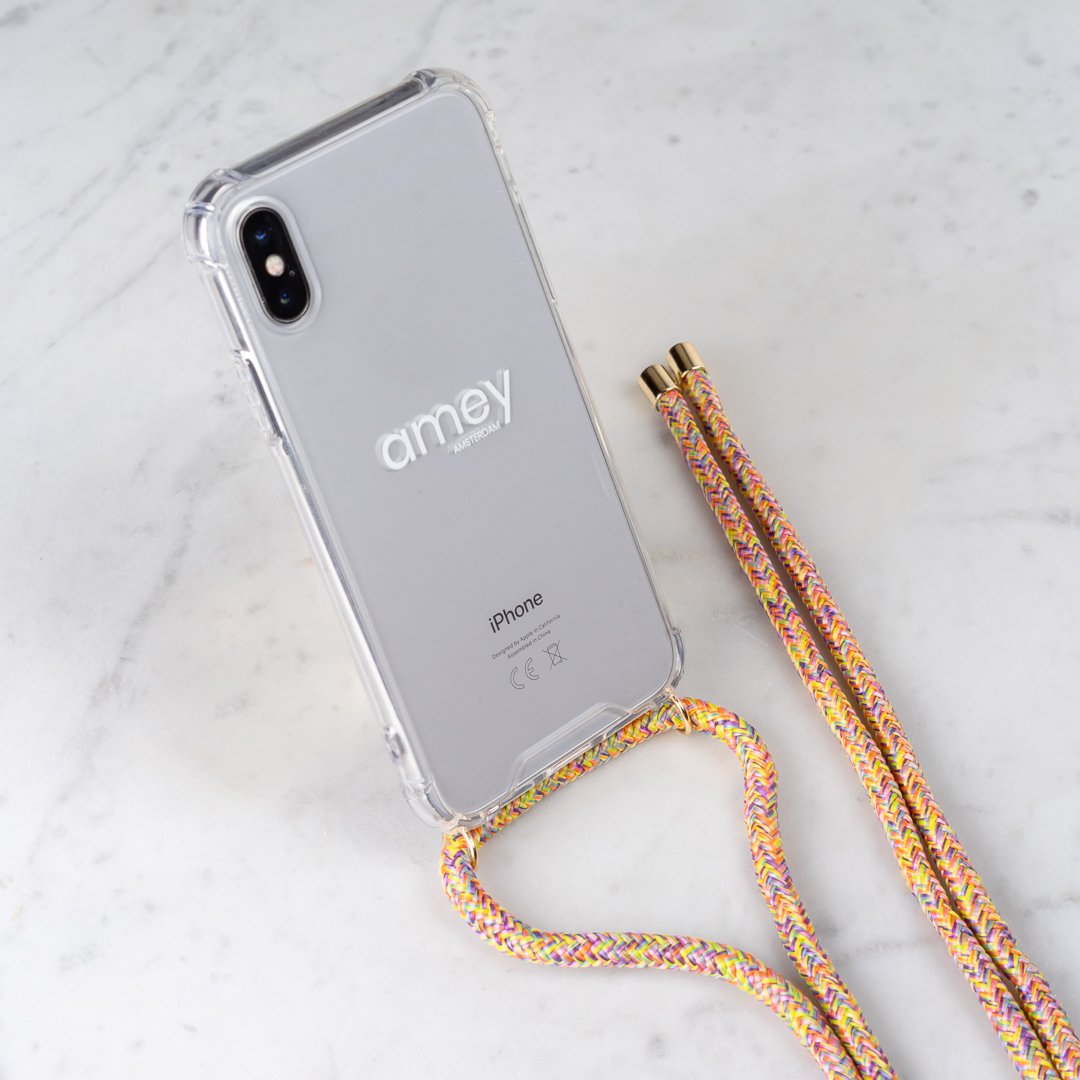 Telefoonhoesje met koord - Rainbow