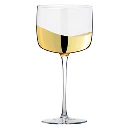 Set of 2 Wave Gold Gin Glasses - Cocktail Glass Set
