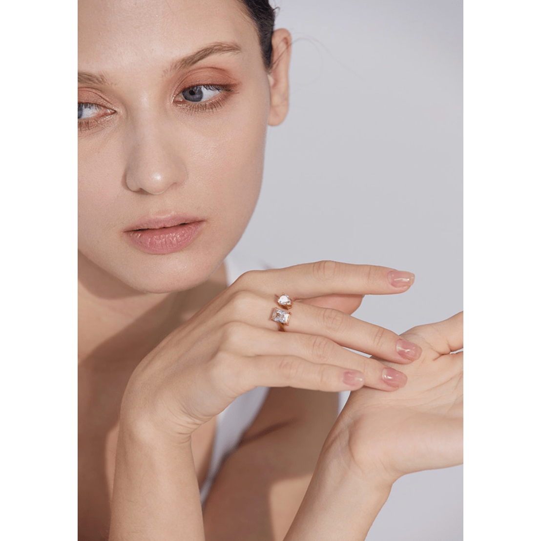 Helena - Pæreformet forlovelsesring vintage