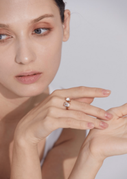 Helena - Pæreformet forlovelsesring vintage