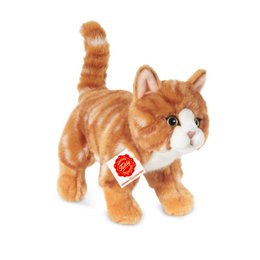 Gatto in piedi sgombro rosso 20 cm - peluche - peluche
