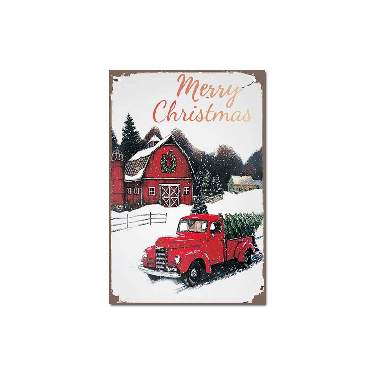 Targa in metallo Merry Christmas 20x30 cm Isabelle Rose