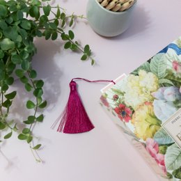 Lesezeichen Mix - Handarbeit mit Quaste - Botanischer Vintage