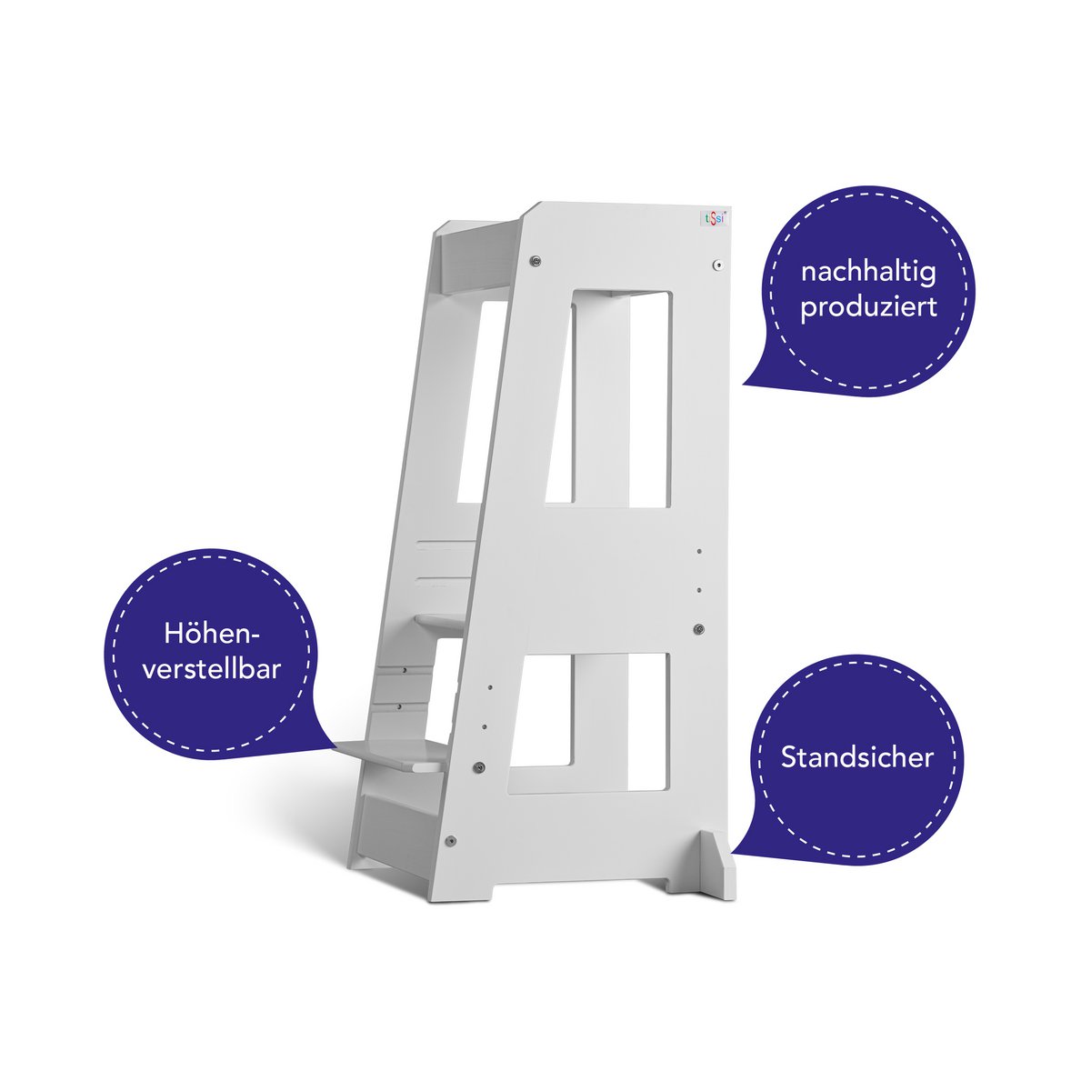 tiSsi® Lernturm FELIX Buche WEISS