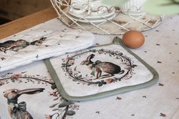 Brotkorb 35x35x8 cm Beige Baumwolle