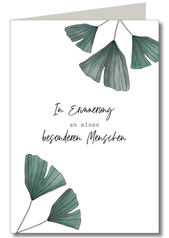 In memory folding card