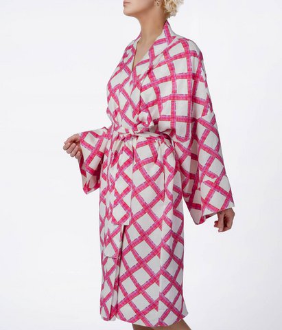 Linen kimono bathrobe Ocean Malaga
