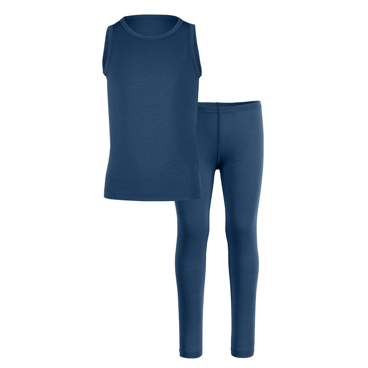 Dziecięca koszulka bez rękawów i dół z denimu Merino 160