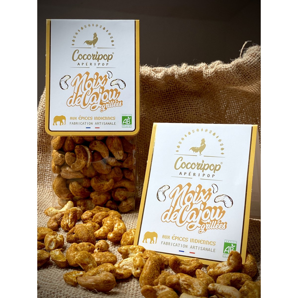 Roasted cashew nuts pack 4 recipes. x32 bags. (Aperitif, salty)