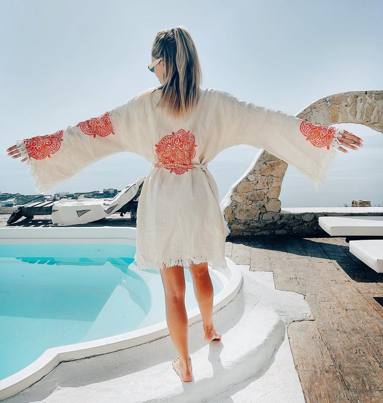 Organic Cotton Short Kaftan Ethnic