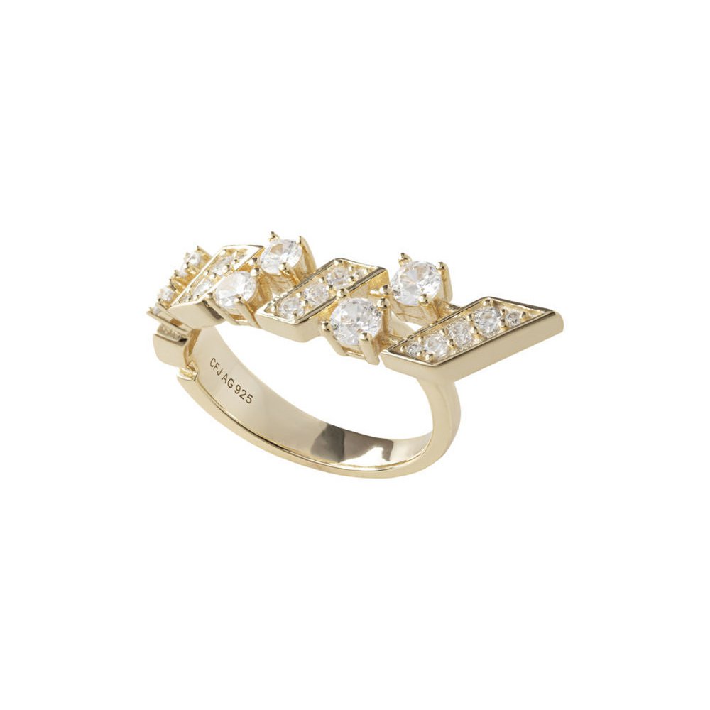 Anillo de 2 dedos Quinta Avenida - Oro