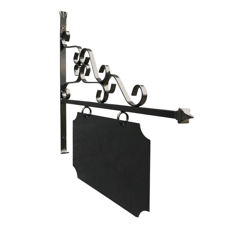 Schild, Namensschild, Ladenschild, Schwarz – 75 cm – Rechteckig – Eisen