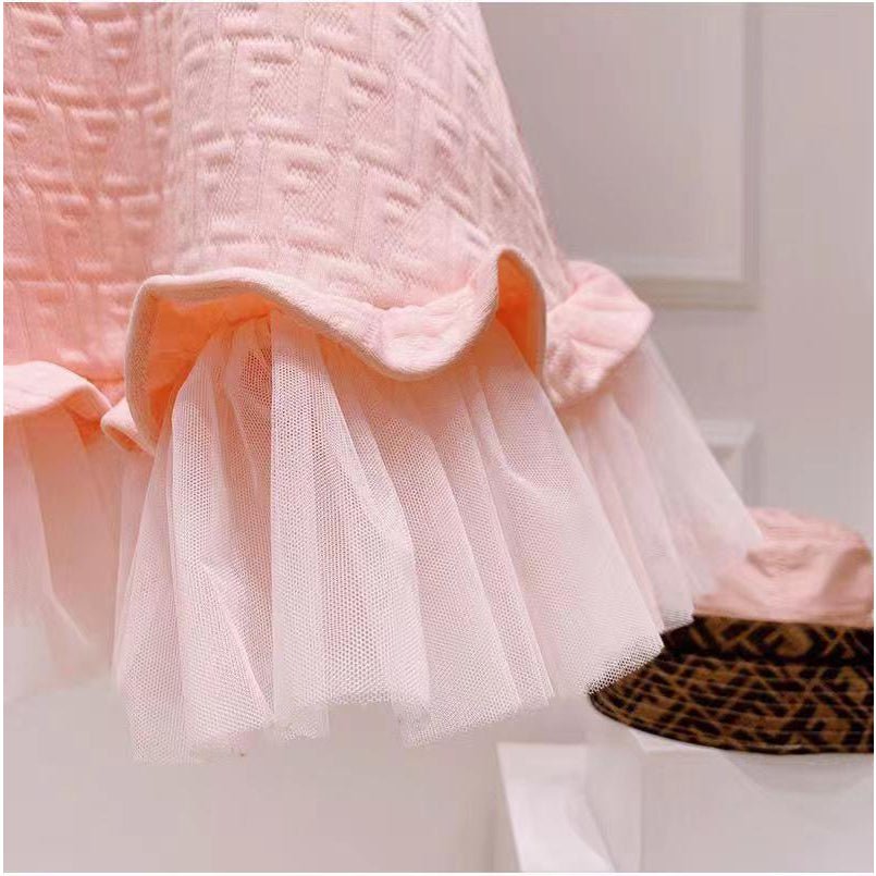 Robe en tulle rose