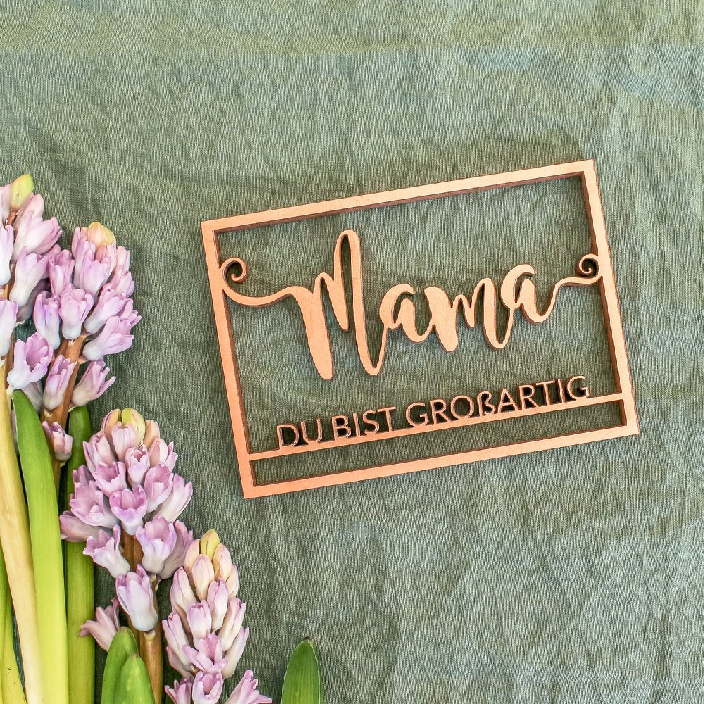 Mama Du bist großartig mit Umrandung - Gr. M