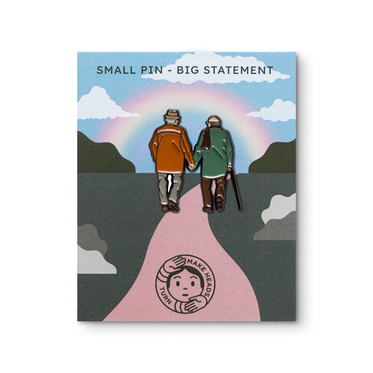 Emaille Pin "Zij aan Zij: Opa's"